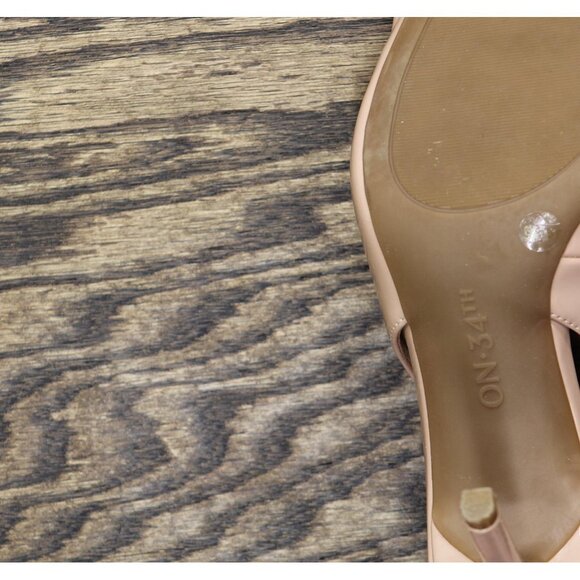 On 34th Womens Elayne Cutout Pumps Heels 10020348000 Nude Patent Brown 9.5M - Picture 6 of 10